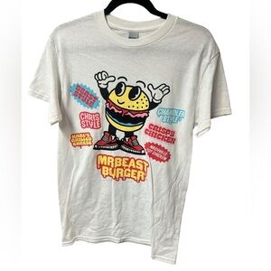 Gildan White MrBeast Burger Graphic T Shirt